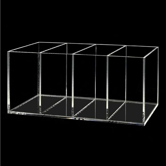 At Home Acrylic 4 Section Makeup Brush Holder - Picture 4 of 6